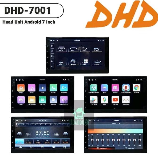 ready  Head Unit Mobil - Double din - Android - 7 inch - RAM 1/2 GB -  DHD 7001 - Car Head Unit