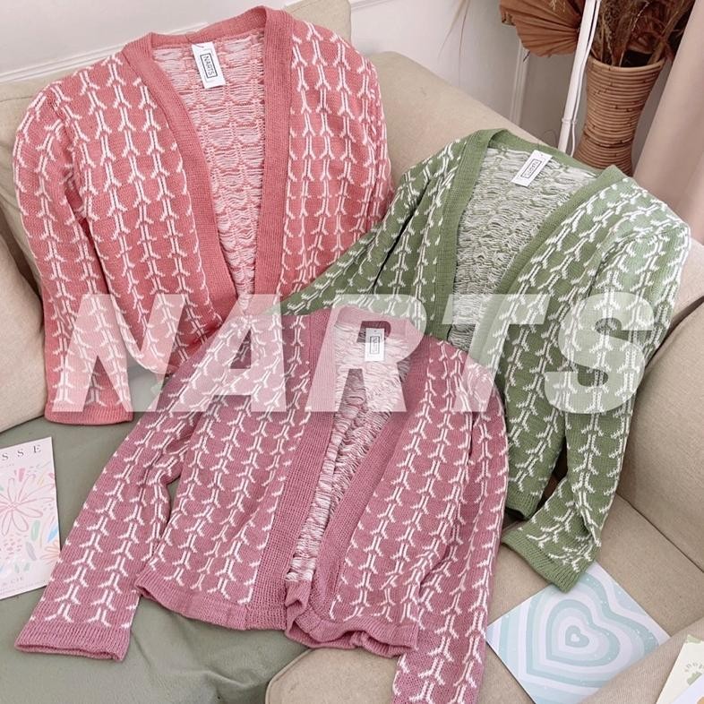 Ready_Stock_Cod Edrea Crop Cardy / Atasan Baju Rajut Wanita Er-90
