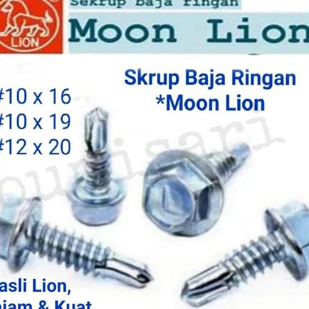 Skrup Baja Ringan 12 X 20 Moon Lion Per Dus Isi Pcs