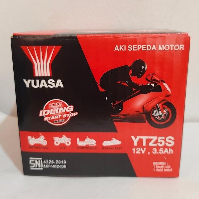 // Aki Motor Vario 110, Mio Soul Gt, Beat, Vixion Yuasa Ytz5S Aki Kering //