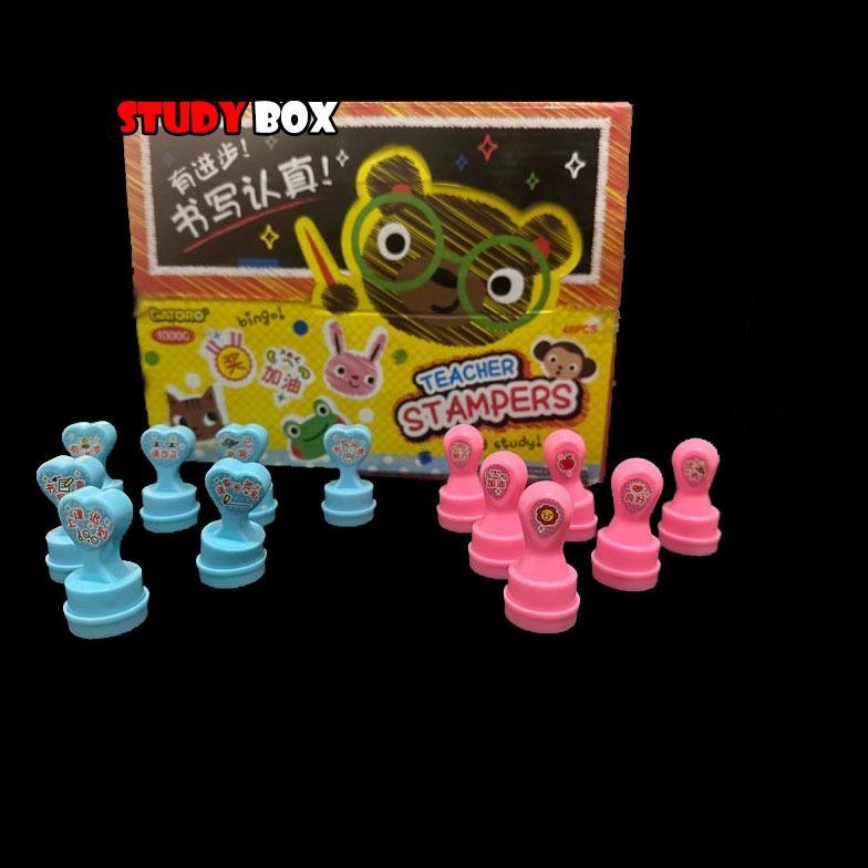 

Berkualitas Round Stamp Emoji 1Pcs Gatoro 2Cm Mainan Stampel Anak Korea Prermium