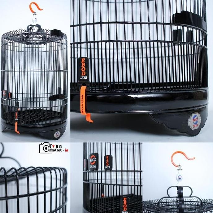 SANGKAR KANDANG MURAI EBOD JAYA KLASIK COKLAT NO 1 Dim 59 cm