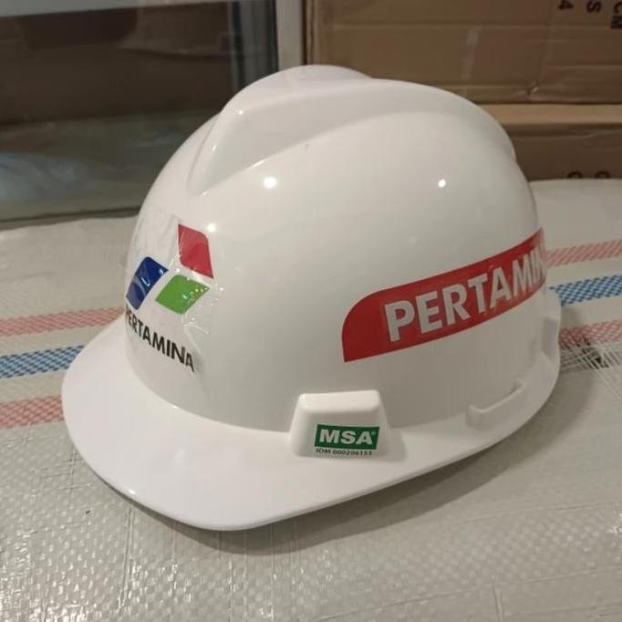 Helm Safety MSA Pertamina Fullset / Helm Proyek MSA Original