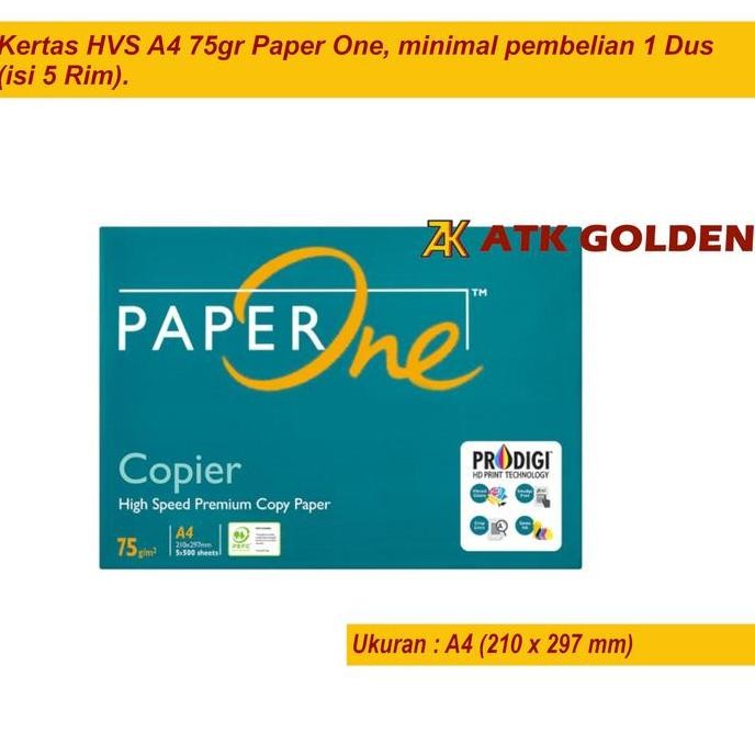 

Kertas HVS A4 75gr Paper One