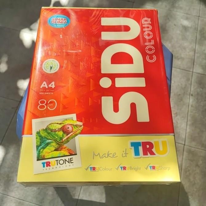 

Kertas HVS Warna A4 80 gr SIDU per rim isi 500 lbr