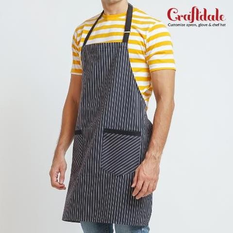 

Terlaris Apron/Celemek - Stripy Black