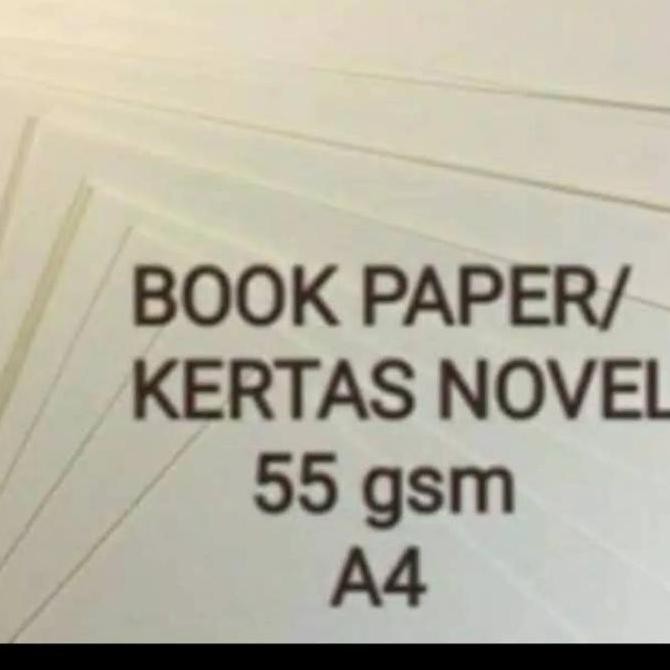 

kertas book paper /kertas novel 55 GSM ukuran A4 isi 500 lembar
