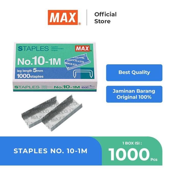 

New Product - Max Staples /Isi Staples Ukuran 10-1M - (Pack) Kiarastoreku