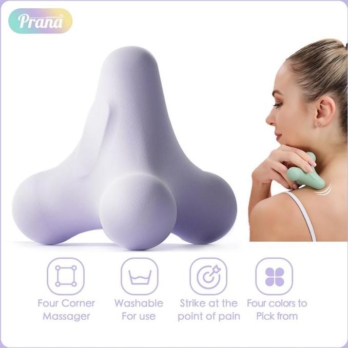 PRANA Massage Ball - Four Corner Fascia Ball, Sole Ball Massage Shoulder, Neck, Waist, Hand Muscles,