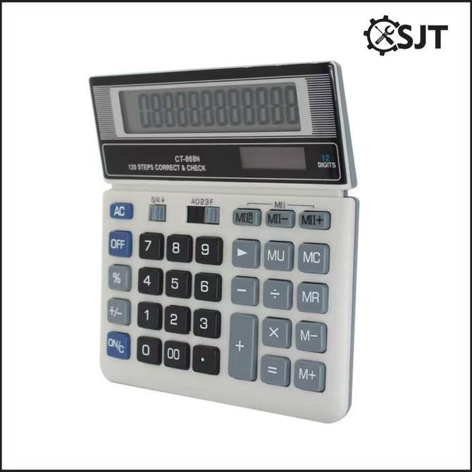 

New Product - Sjt - Kalkulator Check Dual Power Otomatis Ct-868N 12 Digit / Kalkulator 12 Alat Hitung Kiarastoreku