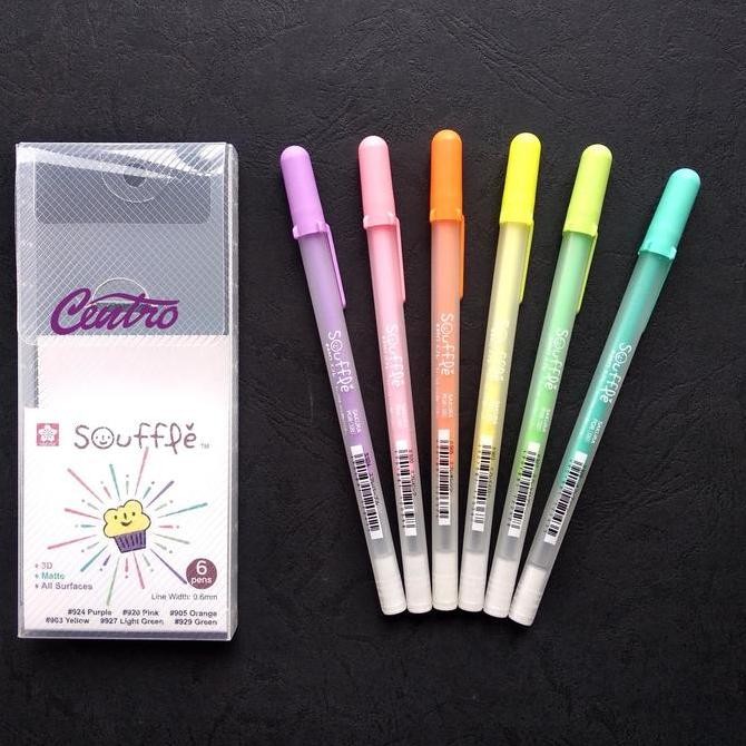 

New Product - Sakura Souffle Pen Set 6 Colour Color Pastel Matte 3D Ink Nail Art Kiarastoreku