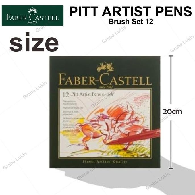 

New Product - Faber-Castell Pitt Artist Pen Brush 12 Box Kiarastoreku