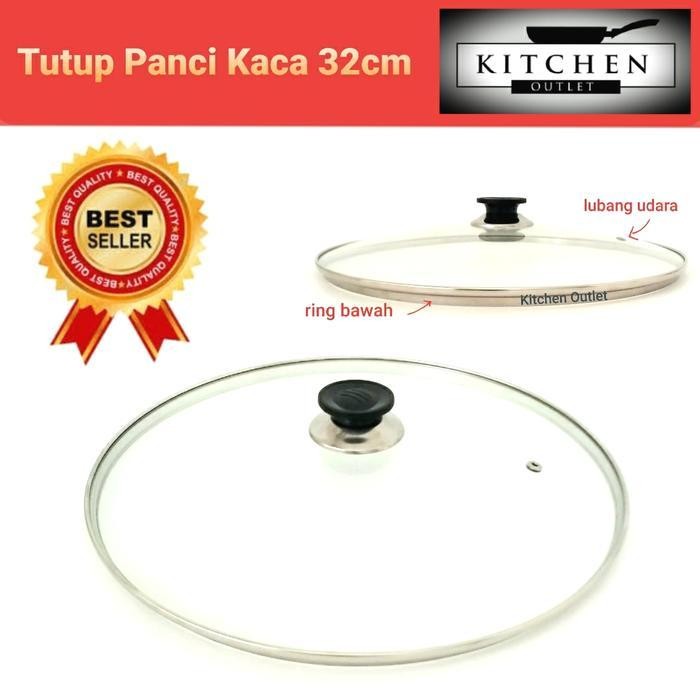 New Tutup Panci Kaca 32 Cm