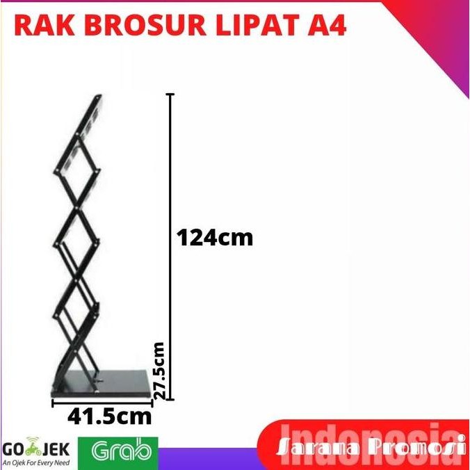 

New Product - Rak Brosur Lipat 4 Susun Hitam / Rak Disply Kantor - Outlet Dll Kiarastoreku