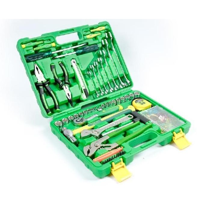 TERBARU TEKIRO MEKANIK tool set 60 PCS kunci set PLASTIK TOOL KIT  TOOLS - ALAT PERKAKAS