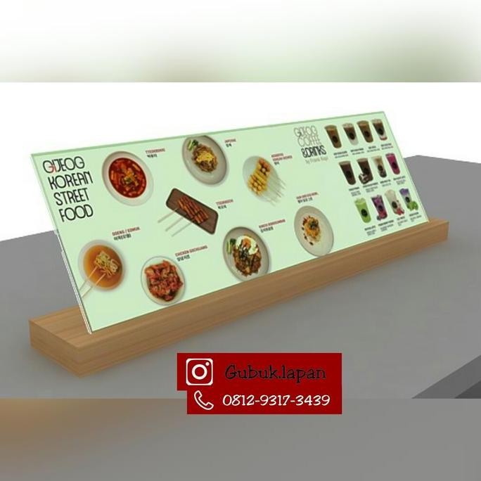 

New Product - Acrylic Menu Board70X90Cm/Papan Menu Akrilik Bening/Hitam/Warna Custom Kiarastoreku