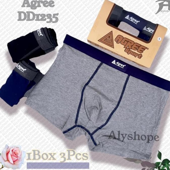 Cd Pria Boxer Agree DD1235 / Boxer Pria Dewasa Agree / Impor IS
