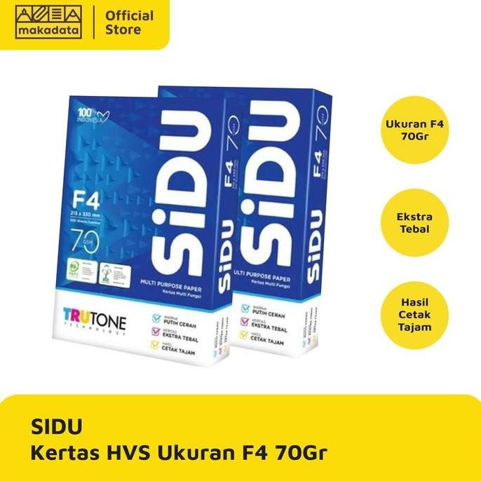 

New Product - Kertas Hvs | Print | Fotocopy Sidu F4 70 Gram (1 Rim) Kiarastoreku