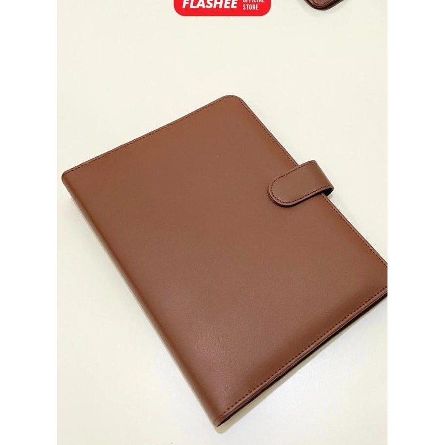 

Diary Aesthetic Mahasiswi Binder Hanna B5 26 Ring Levi Dengan Desain Menawan Notebook Flashee Coklat Tua Penutup Magnet Co