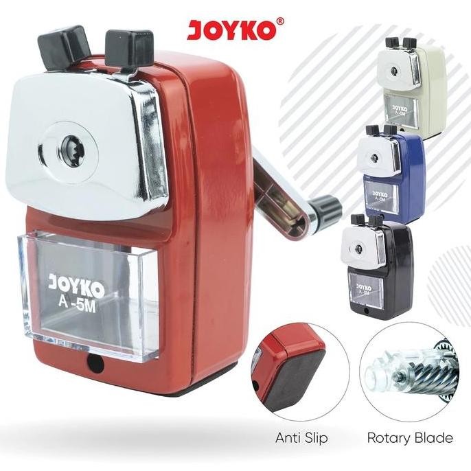 

Rautan Pensil Sedang Meja Putar / Pencil Sharpener Stainless Joyko A-5M Co