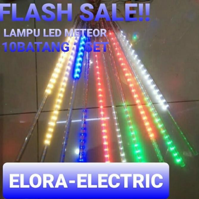 LAMPU LED METEOR 50CM / LAMPU HIAS METEOR JATUH 1 SET 10 BATANG