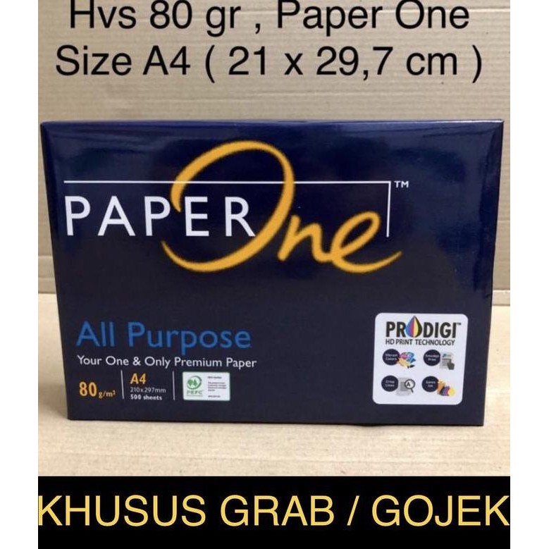 

New Product - Hvs A4 80 Gr Paper One ( Rim ) Khusus Grab / Gojek Kiarastoreku