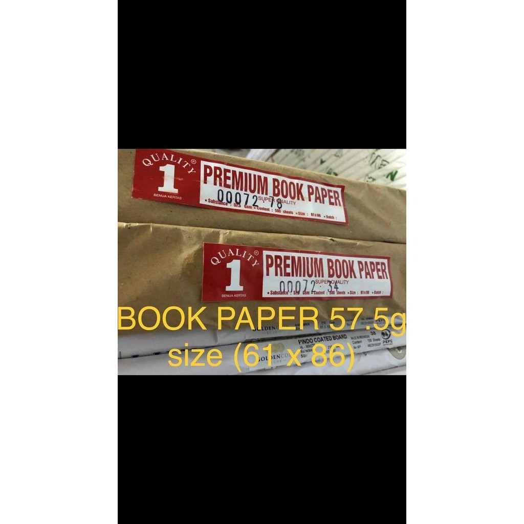 

Book Paper 57.5G Size (61 X 86) Co