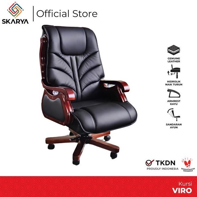 Kursi Kerja Direktur Kursi Kantor Kursi Kayu Viro (Baru)