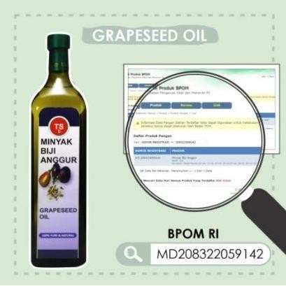 

Promo Minyak Anggur/Grapeseed Oil Food Grade Unrefined Cold Pressed 500Ml