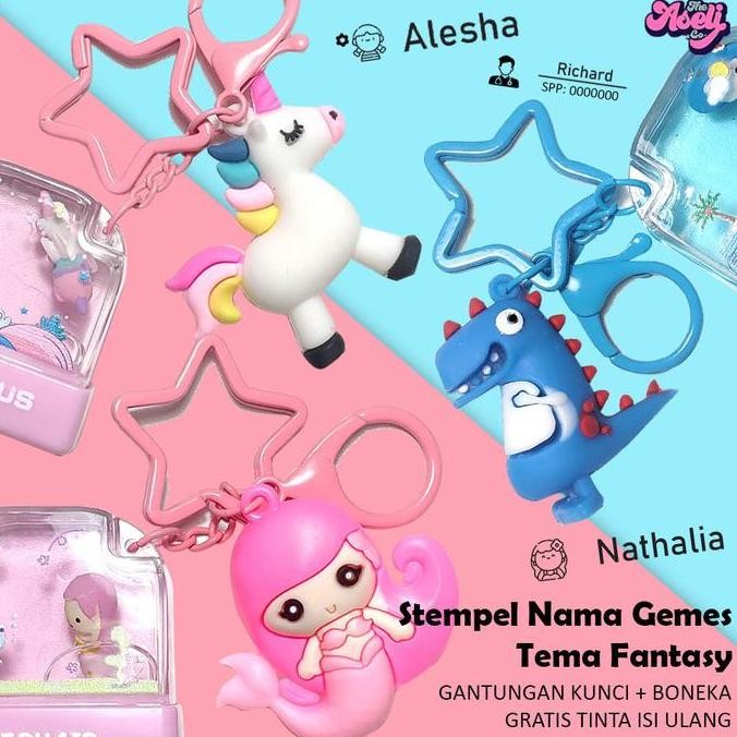 

Stempel Nama Custom Nama Gantungan Kunci Boneka Stempel Lucu Co