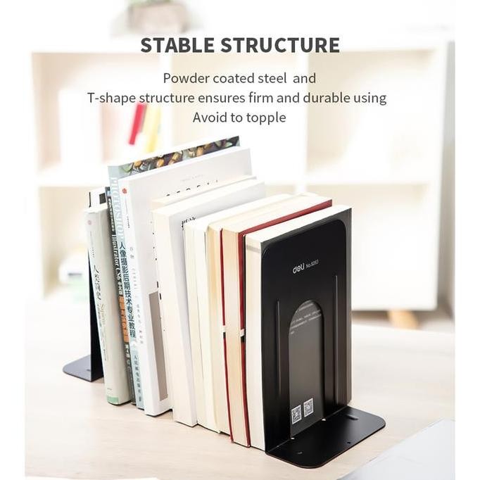 

Deli Penahan Buku Pembatas Buku 230Mm Sandaran Buku Penyangga Buku Metal Book End 230 Mm Co