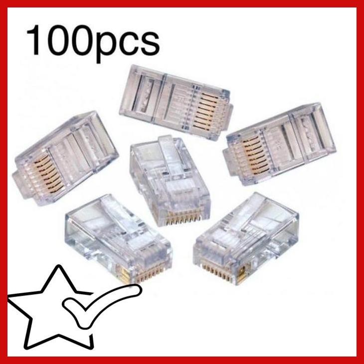 [IWS] PIN KONEKTOR RG 45 / RG 45 / RJ 45 / RJ 45 100PCS
