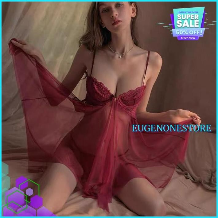 BAJU TIDUR WANITA LINGERIE SEXY BAJU DINAS MALAM SEXY HOT TERBUKA A KUALITAS PRODUK TERBAIK