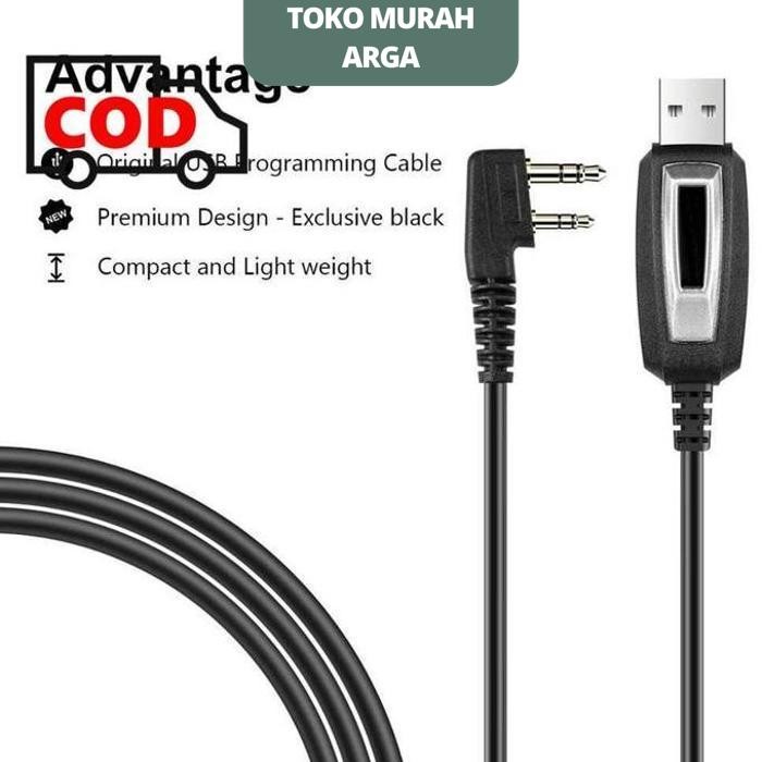 KABEL DATA PROGRAM HT WALKIE TALKIE USB KONEKTOR DAN CD DRIVER UNTUK BAOFENG POFUNG  TERJAMIN BEST