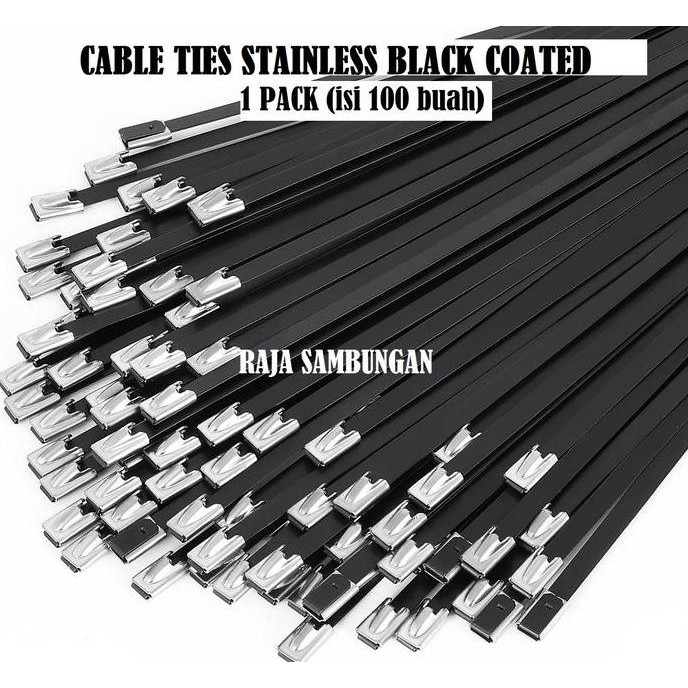 

Perpack Kabel Tis Stainless Black Coated 4.6 X 200 Mm Ties Anti Karat Co