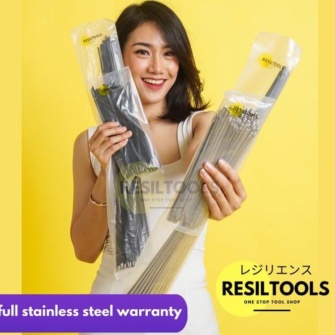 

Per Pack Kabel Tis Stainless 40 Cm Cable Ties Anti Karat Isi 100 Pcs Co