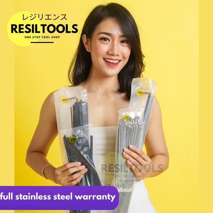 

100 Pcs Kabel Ties Stainless 100 Cm Cable Ties Tis Anti Karat 1 Meter Co