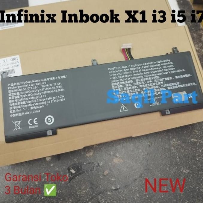 Baterai Batre Infinix Inbook X1 I3 I5 I7 Infinix X1 Pro Co