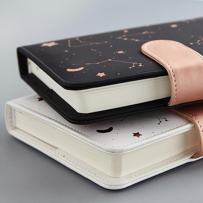 

A6 Starry Sky Notebook Yearly Calendar Daily/Monthly Planner Agenda Blank/Grid Inner Pages For Students Plan Gift School Office Stationery Supplies Paper Metal Co