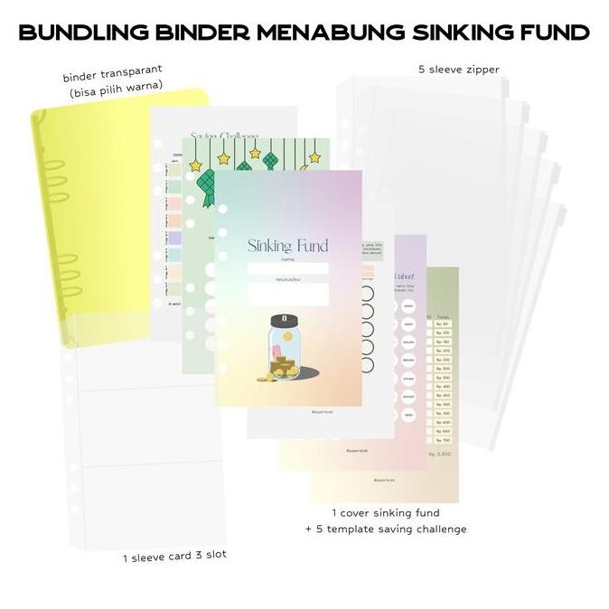 

Paperie Lab - Bundling Paket Binder Menabung Sinking Fund Stationery Co