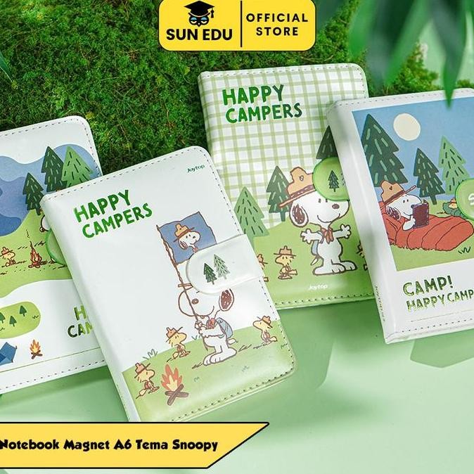 

Notebook Magnetik/ Buku Catatan Planner Jurnal A5 A6 Snoopy Cute Kertas Merah Buku Journal Paper Stationery Co