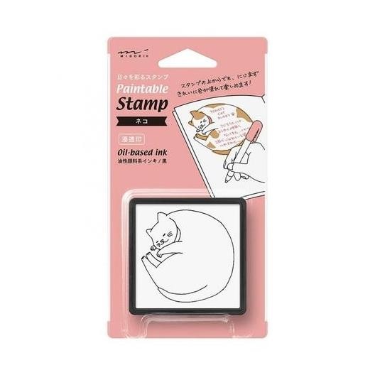 

Midori Stamp Self Ink - Cat - For Notebook And Journal / Scrapbook / Diary / Planner / Agenda Co