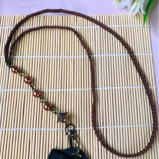 

Lanyard Id Card Holder Nametag Suede Co