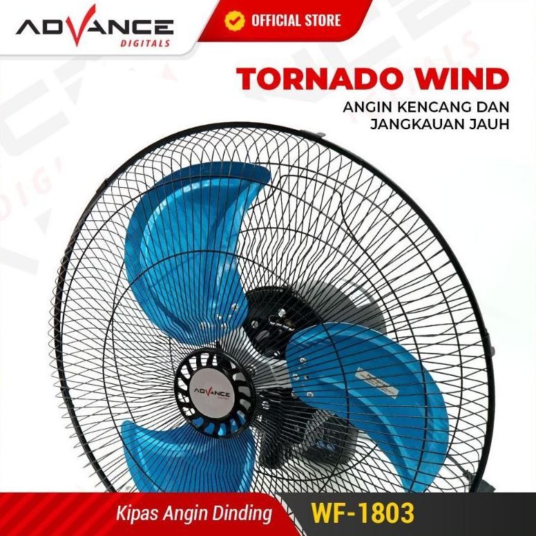 Advance Kipas Dinding Remote WF-1803 Kipas Angin Dinding Besi 18 Inch