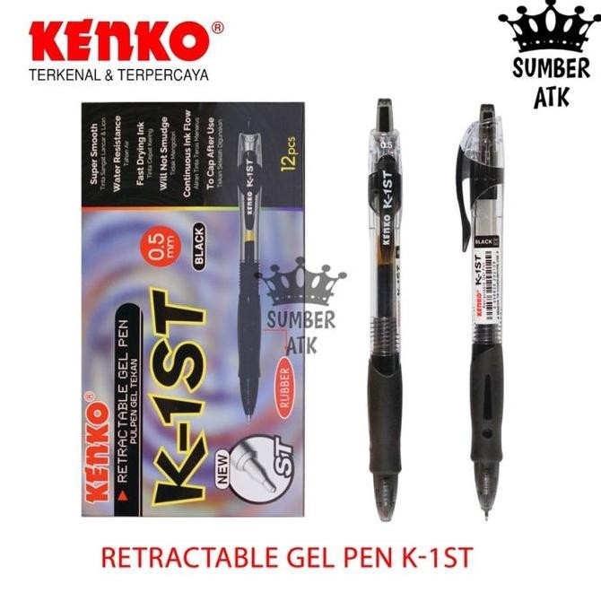 

HOT SALE! Pena / Pulpen KENKO GEL PEN K-1ST Retractable Gel pen Cetek K-1 ST