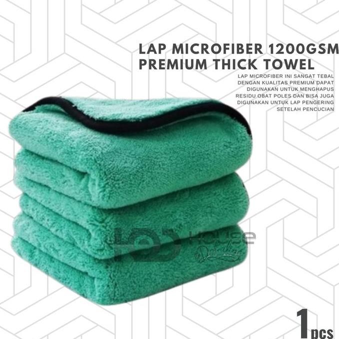 Lap Microfiber 1200Gsm Premium Thick Towel - Lap Microfiber Pengering Mobil Tebal 1200 GsmDryingTowe