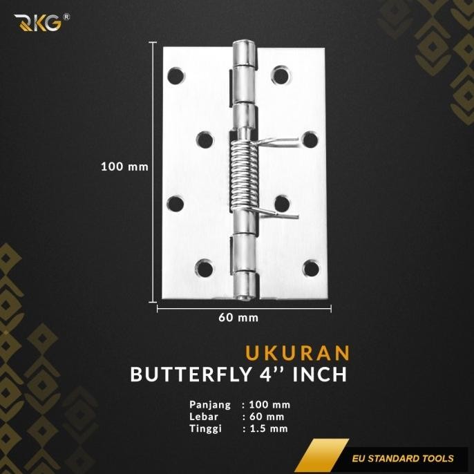 Engsel Per Pegas Penutup Pintu Otomatis Stainless