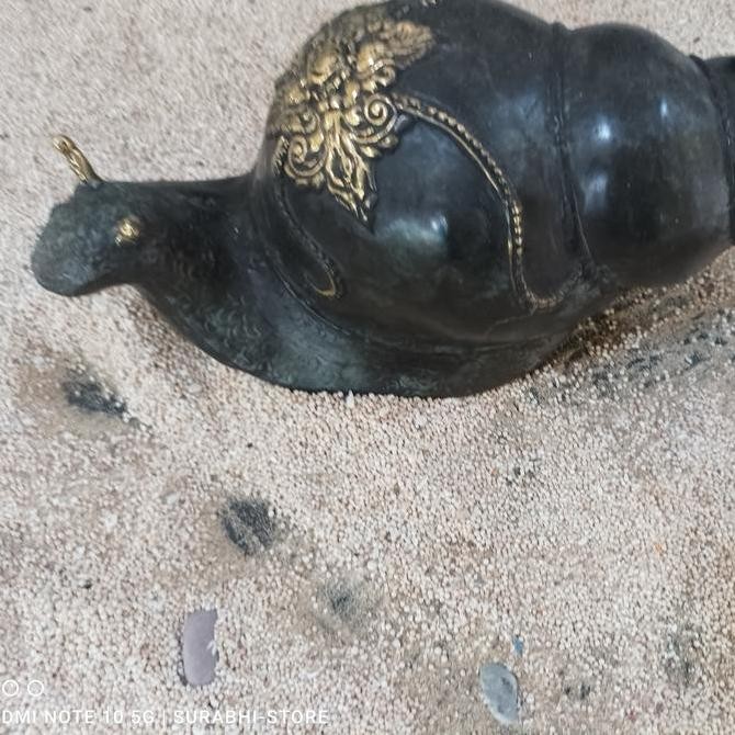 ```````] patung bekicot bekecot besar logam