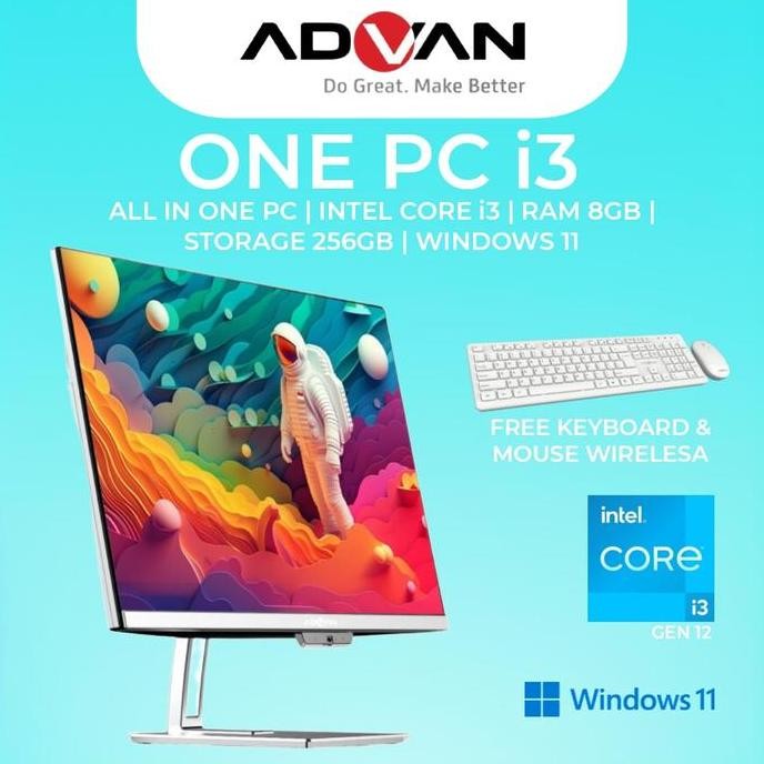 Advan All In One Pc Aio One Pc Intel Core I3 Advan One Pc I3 New Stok