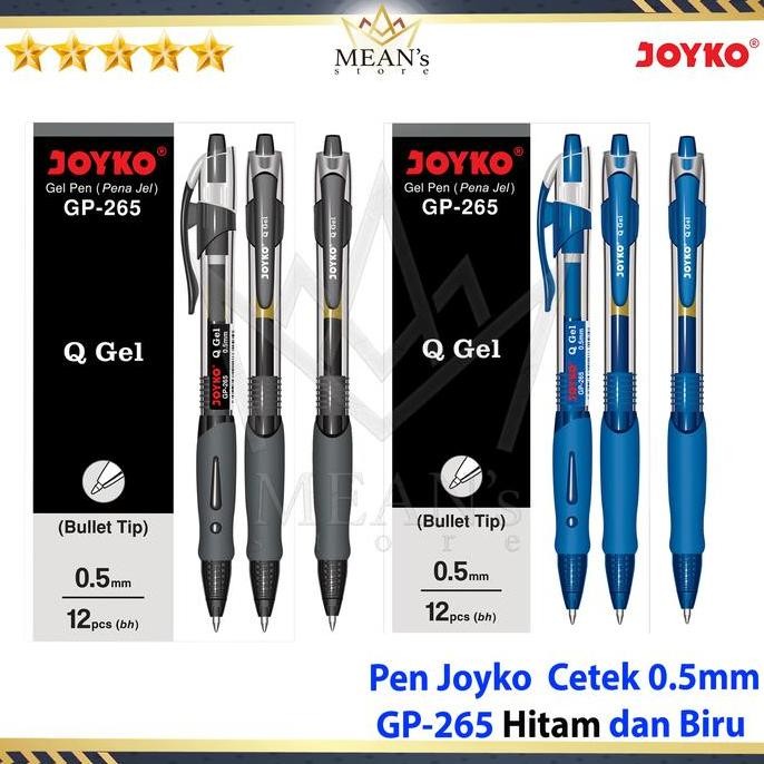 

HOT SALE! Pen Joyko Q Gel GP-265 0.5mm / Pulpen Gel Joyko Cetek- Hitam, Biru